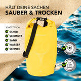 #DoYourOutdoor Dry Bag 30L Gelb wasserdichter, robuster Outdoor-Rucksack schützt vor Staub, Wasser, Sand und Schnee, ideal für Abenteuer.