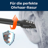 Silkslide Pro Ohrsierer sanfte und präzise Ohrhaar-Rasur mit Klingenschutz für Innen- und Außenohr ohne Batterien.