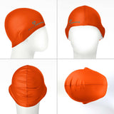 #DoYourSwimming Badekappe/Schwimmhaube für Kinder bis ca. 10 Jahre in Orange, elastisch, rutschfest und für kleine Köpfe optimiert.