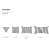 LUMALAND Sonnensegel 100% HDPE mit Stabilisator für UV-Schutz Rechteck 2 x 4 Meter Grau/Weiß für zuverlässigen Sonnenschutz.