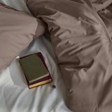 LUMALAND Premium Bettwäsche Everyday in Taupe, Polycotton, weicher Ganzjahres Bettbezug 155x200 cm mit Kissenbezug 80x80 cm.