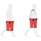 #DoYourSports Wasserdichte Fahrradtasche Roll-Top 21 L Rot, 3-in-1, reflektierend, abnehmbarer Schultergurt, wasserfest, langlebig.