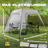 Where Tomorrow - Pop up Pavillon Hellgrau mit 10 Sek. Quick-up-Aufbau, wetterfest, vielseitig für Garten, Camping und Festival ideal.