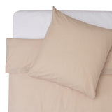 LUMALAND Premium Bettwäsche Everyday beige, weich, pflegeleicht, Ganzjahres Bettbezug 155x200 cm & Kissenbezug 80x80 cm