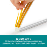 EASYmaxx Dichtungsband 9x6mm selbstklebend - 16m, flexibel zuschneidbar, dichtet Zugluft, Lärm, Staub an Türen und Fenstern ab.