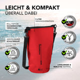 Where Tomorrow Dry Bag 5L - Style 02 - Rot, wasserdichter, robuster Outdoor-Rucksack mit UV-Schutz und verstellbarem Schultergurt.