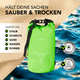 #DoYourOutdoor Dry Bag 10L - Grün, wasserdichter und robuster Rucksack mit UV-Schutz und Rolltop-Verschluss für Outdoor-Abenteuer.