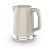 GOURMETmaxx Wasserkocher 1,7l Vanille kabellos, 360° drehbar, mit Wasserstandsanzeige und Kalkfilter.