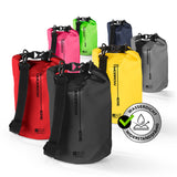 Where Tomorrow Dry Bag 5L - Style 02 - Schwarz wasserdicht, robust, mit verstellbarem Schultergurt, ideal für Outdoor-Abenteuer.