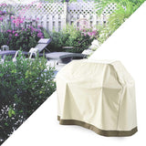 LUMALAND Gartenmöbelabdeckung Grill Abdeckhaube beige, 152,4x63x125 cm, wetterfest, PVC-beschichtet, schützt Grill ganzjährig vor Witterung.
