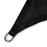 LUMALAND Sonnensegel 100% HDPE mit Stabilisator für UV-Schutz - Rechteck 4 x 5 Meter - Schwarz, stabile Ecke mit Metallring.