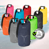 #DoYourOutdoor Dry Bag 20L Dunkelblau wasserdichter, robuster Outdoor-Rucksack mit Rolltop-Verschluss und verstellbarem Schultergurt.