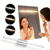MY BEAUTY LIGHT® Glamour Edition 5-in-1 LED-Spiegelleuchte simuliert Tageslicht mit dimmbaren 5 Lichtfarben für perfektes Make-Up am Spiegel.