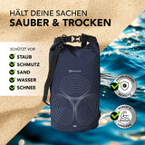 #DoYourOutdoor Dry Bag 10L - Dunkelblau wasserfester, robuster Outdoor-Rucksack schützt vor Staub, Schmutz, Sand, Wasser und Schnee.