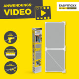 EASYmaxx Insect Protect Teleskop-Insektenschutzgitter Schwingtür mit Alurahmen, Bürstendichtung und Montage ohne Bohren.