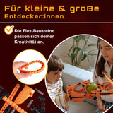 cbionic Flexibles Klemmbaustein-System 2-in-1 Skorpionschere zeigt flexible, kreative Bewegungen zum Entdecken von Naturgesetzen.