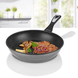 BRATmaxx Keramik-Pfanne - 28 cm - Anthrazit mit 2-facher Keramikbeschichtung, kratzfest und Cool-Touch-Griff, ideal zum fettarmen Braten.