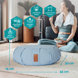 #DoYourYoga Yoga-Kissen Ganesh Halbmond 45x30x14 cm mit Bio-Buchweizenschalen, waschbarem Bezug, organisch und atmungsaktiv.