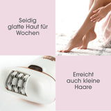 VITALmaxx Epilierer inkl. Akku & USB-Kabel - weiß/rosegold für präzise Haarentfernung und seidig glatte Haut mehrere Wochen lang