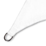 LUMALAND Sonnensegel 100% HDPE mit Stabilisator für UV-Schutz - Quadrat 3 x 3 Meter - Weiß mit rostfreiem Ring und stabilem Material