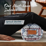 #DoYourYoga Yoga-Bolster Tarik gefüllt mit Bio-Dinkelspelz in indischem Design für Yoga, Meditation und Pilates, 68 x 22 x 22 cm