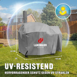 LANDMANN Premium Wetterschutzhaube 93x147x125 cm, robustes, wasserdichtes und UV-beständiges Schutzcover für Grill im Garten.