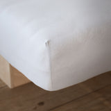 LUMALAND Comfort Jersey Spannbettlaken - 160 g/m² 100% Baumwolle - 180 x 200 cm - 200 x 200 cm - Weiß, weiches, elastisches Bettlaken