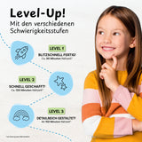 cuci cuci Näh-Baukastenset Motiv Herz Liebling zeigt Levels 1-3 für erste Näherfolge bei Kindern ab 5 Jahren.