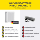 EASYmaxx Insect Protect Insekten- & Pollenschutzgitter mit Magnetbefestigung, einfach montierbar, widerstandsfähig und halbtransparent bis 130x150 cm.