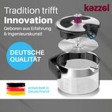 Kezzel® innovativer Wasserkessel für Induktionsherde 1,5 Liter mit automatischer Abschaltfunktion verhindert Überkochen effizient.