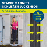 HOBERG Insekten- & Pollenschutzvorhang für Wohnwagen 60x195 cm mit 12 starken Magnetbändern für selbstständiges Schließen ohne Lücken.