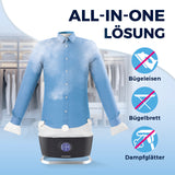 CLEANmaxx Hemdenbügler PRO STEAM – automatisches Auffrischen, Trocknen und Bügeln ohne Bügeleisen, Bügelbrett oder Dampfglätter.