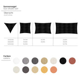 LUMALAND Sonnensegel Polyester - Quadrat 3 x 3 Meter - Gelb, stabiles UV-Schutzsegel mit rostfreien Ringen und pflegeleichtem Material.