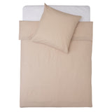 LUMALAND Premium Bettwäsche Everyday Beige in Größe 155x200 cm mit Kissenbezug 80x80 cm, weich und stilvoll Ganzjahresbettbezug