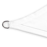 LUMALAND Sonnensegel 100% HDPE 3x4m, rechteckig, weiß, UV-Schutz, reißfest, mit stabilen Eckringen und Befestigungsseilen.