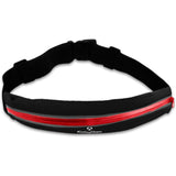 #DoYourFitness Laufgurt RunActive Bauchtasche Schwarz/Rot mit verstellbarem Gürtel und wasserabweisendem Stoff für sicheres Training.