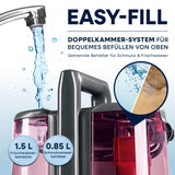 CLEANmaxx Polster- & Teppichreiniger Pro Power 3in1 mit Easy-Fill Doppelkammer-System für Frisch- und Schmutzwasser.