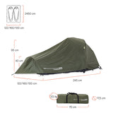 Where Tomorrow 2-Personen-Kompakt-Zelt in Grün, ultraleicht, pop up, Maße 245x160x95 cm, ideal fürs Trekking und Camping.