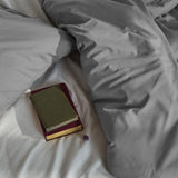 LUMALAND Premium Bettwäsche Everyday Cool Grey, weich und bequem, mit YKK Reißverschluss, 155x200 cm Bettbezug und 80x80 cm Kissenbezug.