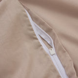 LUMALAND Premium Bettwäsche Everyday - Ganzjahres Bettbezug 155x200 cm & Kissenbezug 80x80 cm in Beige mit YKK Reißverschluss aus Polycotton.