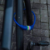#DoYourFitness Fahrradschloss »Protector« Zahlenschloss Navyblau, 60 cm lang, 3mm Stahl mit Kunststoffmantel schützt vor Diebstahl.
