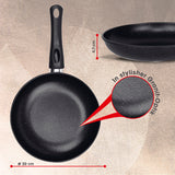 BRATmaxx Karbonstahl-Pfanne Ø 20 cm mit 2-fach-Antihaftbeschichtung, Granit-Optik, geeignet für alle Herdarten.