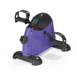 MAXXMEE Mini-Trainer 2in1 mit Metallschwungrad in schwarz/violett für effektives Arm- und Beintraining mit Trainingscomputer.
