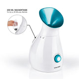 VITALmaxx Gesichtssauna 3in1 weiß/blau mit 200 ml Wassertank für Porenöffnung und multifunktionalem Dampfbetrieb bis 40 Minuten.