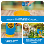 EASYmaxx Bubble Maker / Seifenblasengerät mit 69 Auslässen, Akkubetrieb und bunten LEDs für viele Seifenblasen bei Kinderfesten.