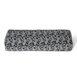 #DoYourYoga Yoga-Bolster Paravati 67x22x13 cm, gefüllt mit Bio-Dinkelspelz, weiße-schwarze Musterung, abnehmbarer waschbarer Bezug.
