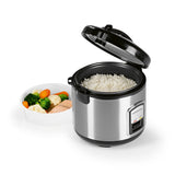 GOURMETmaxx Reiskocher mit Gartopf inkl. Dampfkorb, Reislöffel und Messbecher, mit Warmhaltefunktion und antihaftbeschichtetem Topf.