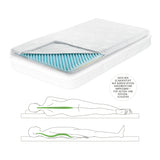 nah-vital Wende-Topper 90 x 200 cm mit weichem, mittelfestem Schaumstoff und wendbarem, waschbarem Bezug für optimalen Komfort