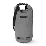 Where Tomorrow Dry Bag 20L - Style 01 - Grau, wasserdichter, robuster Outdoor-Rucksack mit Rolltop-Verschluss und verstellbarem Schultergurt.