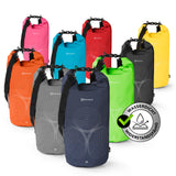 #DoYourOutdoor Dry Bag 20L Dunkelblau, wasserdichter, robuster Outdoor-Rucksack mit Rolltop-Verschluss und verstellbarem Schultergurt.